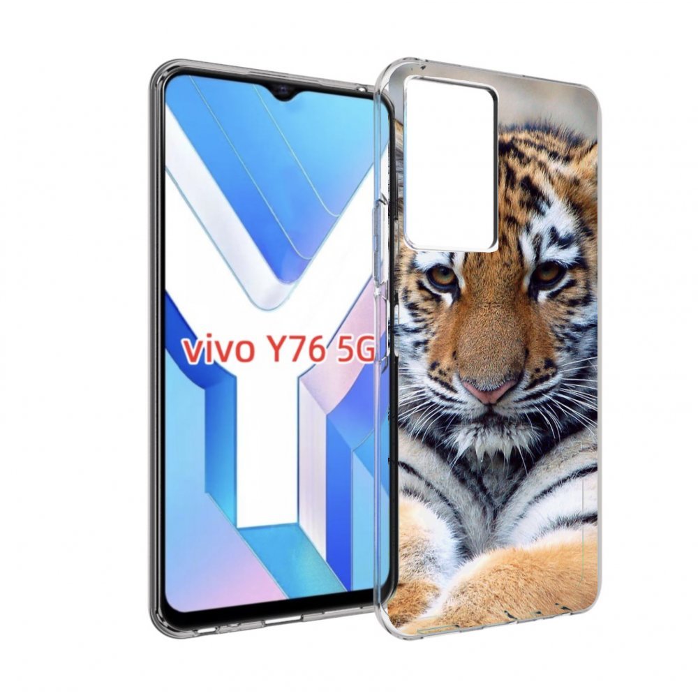 

Чехол MyPads Тигренок для Vivo Y76 5G, Прозрачный, Tocco