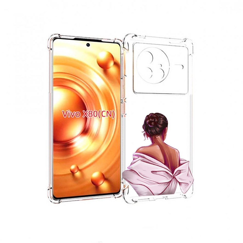 

Чехол Mypads Девушка-Со-Спины Женский Для Vivo X80, Прозрачный, Tocco