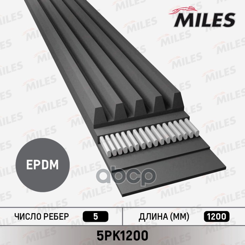

Ремень П/К Miles 5PK1200, 5PK1200