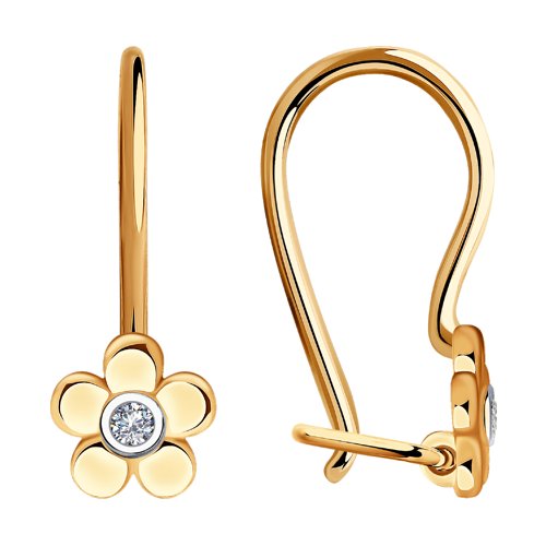 

Серьги из красного золота с бриллиантом Yahont 238190, 238190