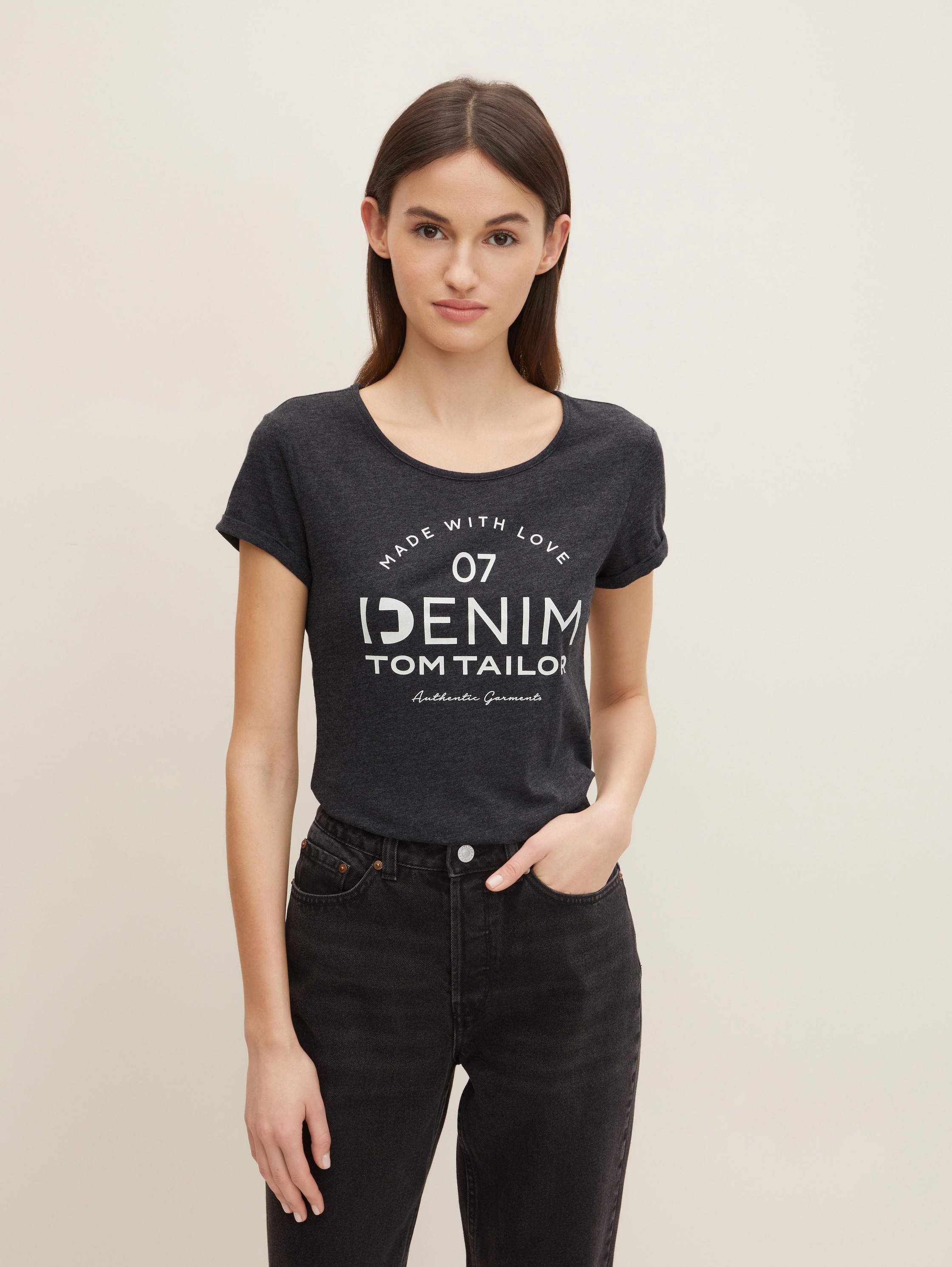 

Футболка женская Tom Tailor Denim 1032388 серая M, 1032388
