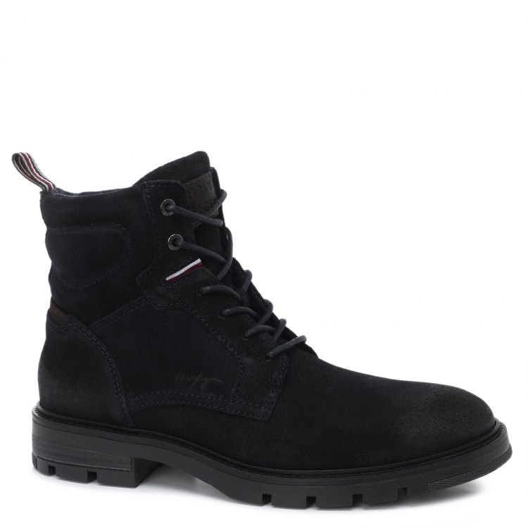 фото Мужские ботинки tommy hilfiger elevated padded suede boot fm0fm03778 цв. темно-синий 40 eu