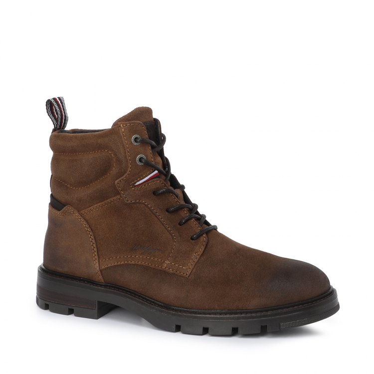 фото Мужские ботинки tommy hilfiger elevated padded suede boot цв. светло-коричневый 45 eu