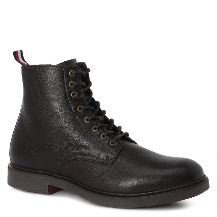 фото Мужские ботинки tommy hilfiger elevated rounded lth mid boot цв. темно-коричневый 40 eu