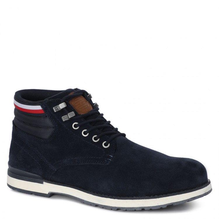 фото Мужские ботинки tommy hilfiger outdoor suede hilfiger boot цв. темно-синий 43 eu