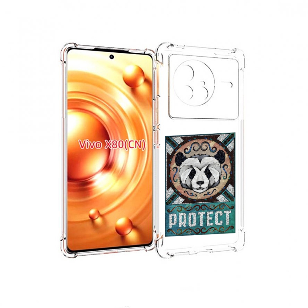 

Чехол Mypads Защита Панды Для Vivo X80, Прозрачный, Tocco