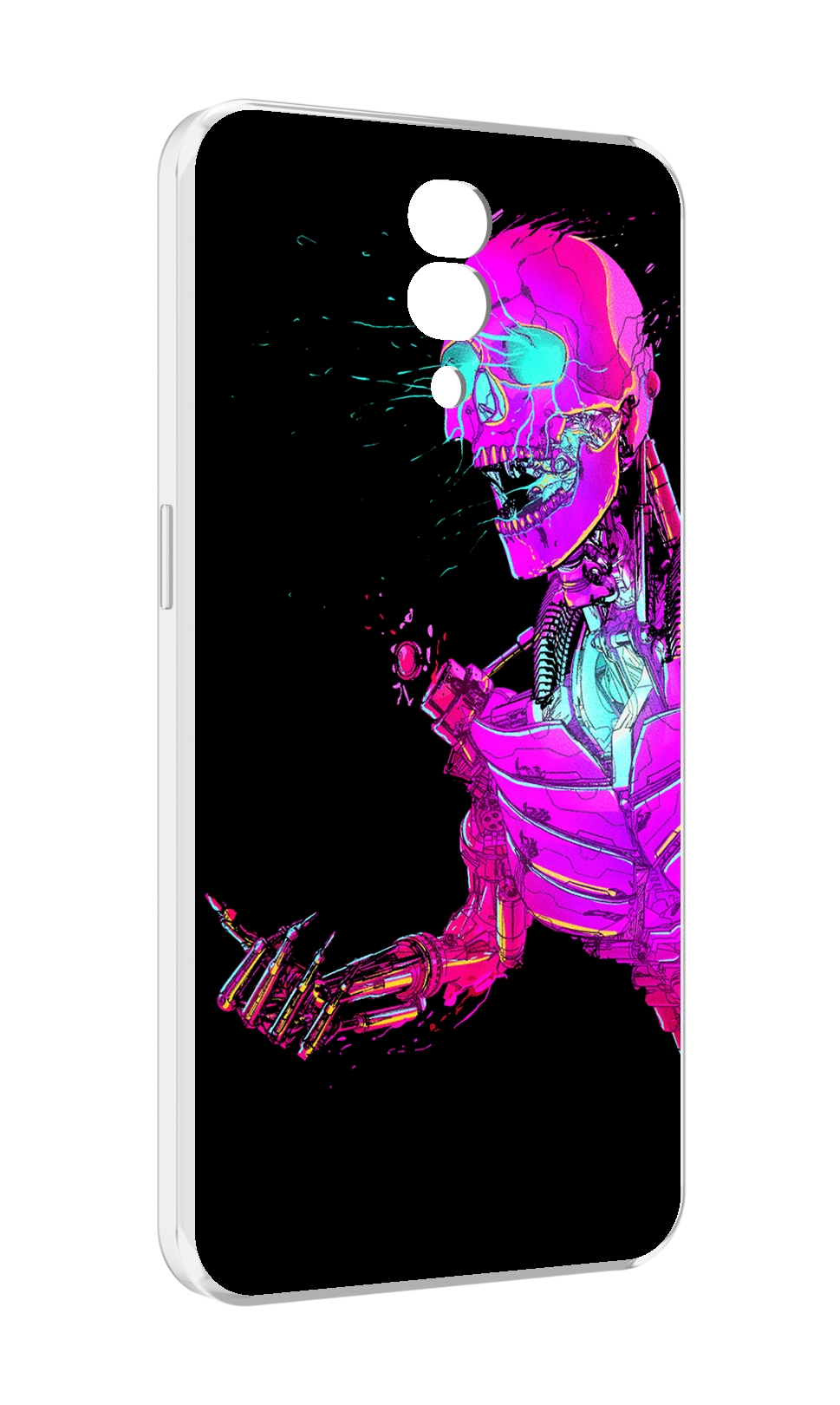 фото Чехол mypads скелет-робот-фиолетовый для blackview bv7200