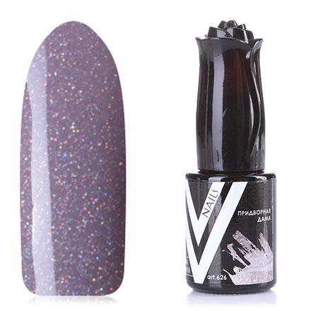 

Гель-лак Vogue Nails светло-серый с сиреневым подтоном с блестками плотный 10 мл