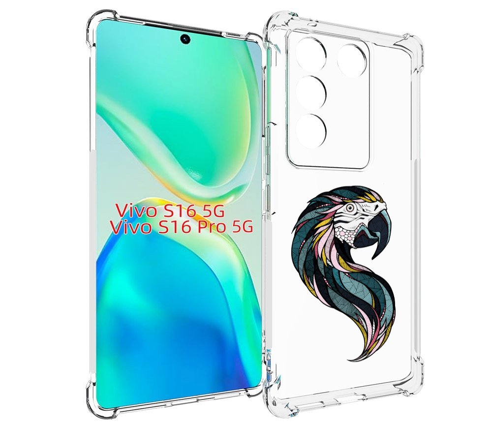 

Чехол MyPads полупопугай для Vivo S16 5G/S16 Pro 5G/V27/V27 Pro, Tocco