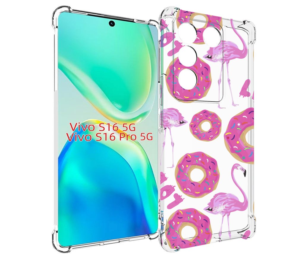 

Чехол MyPads пончики-фламинго для Vivo S16 5G/S16 Pro 5G/V27/V27 Pro, Tocco