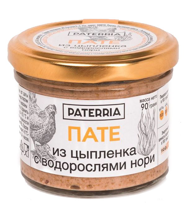 

Пате из цыпленка Paterria с водорослями нори 90 г