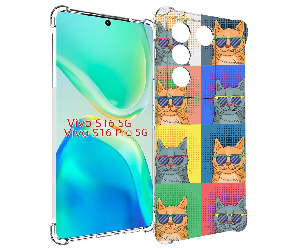 

Чехол MyPads разноцветные-коты для Vivo S16 5G/S16 Pro 5G/V27/V27 Pro, Tocco