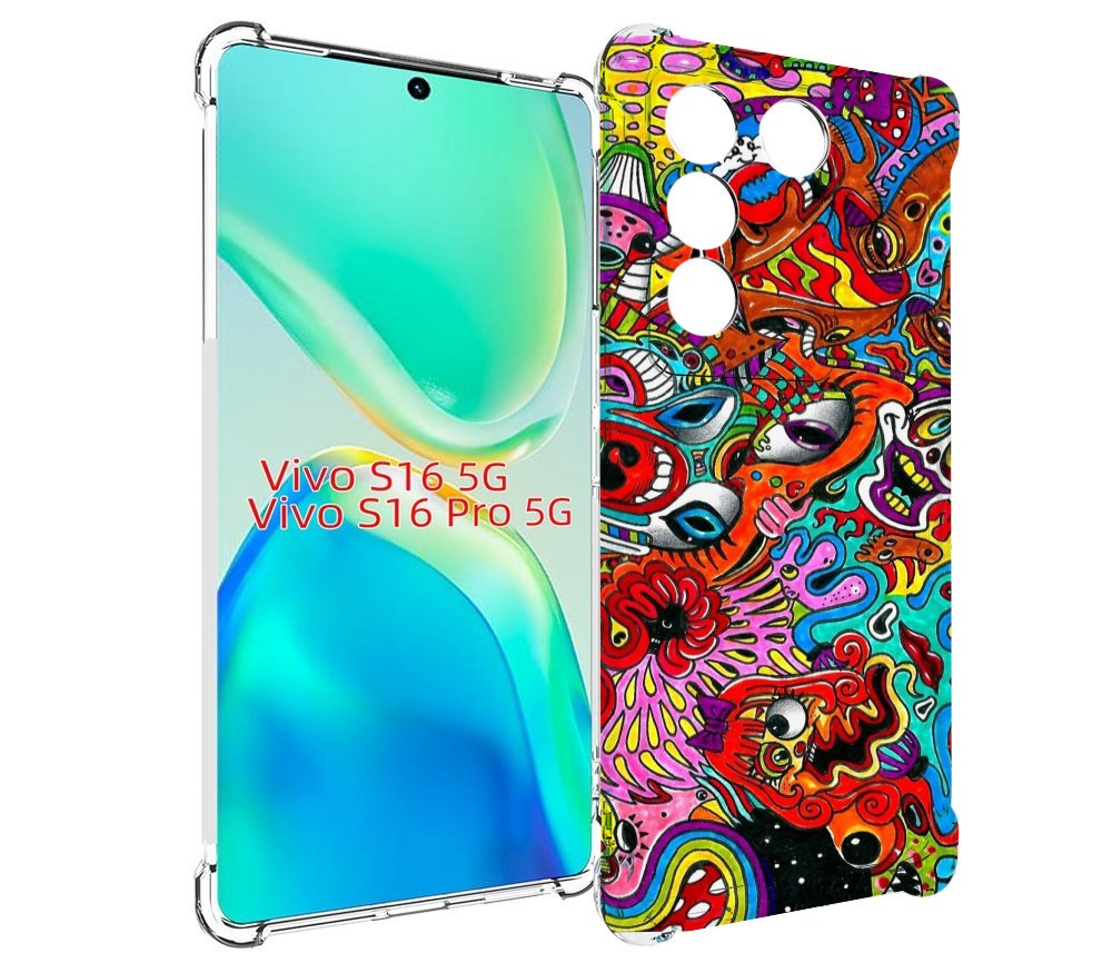 

Чехол MyPads разные абстракции яркие для Vivo S16 5G/S16 Pro 5G/V27/V27 Pro, Tocco