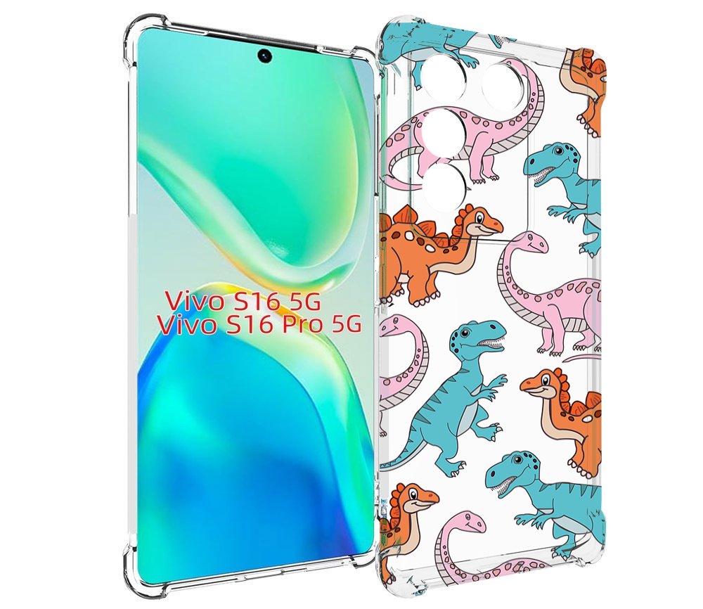 

Чехол MyPads разные-динозаврики для Vivo S16 5G/S16 Pro 5G/V27/V27 Pro, Tocco
