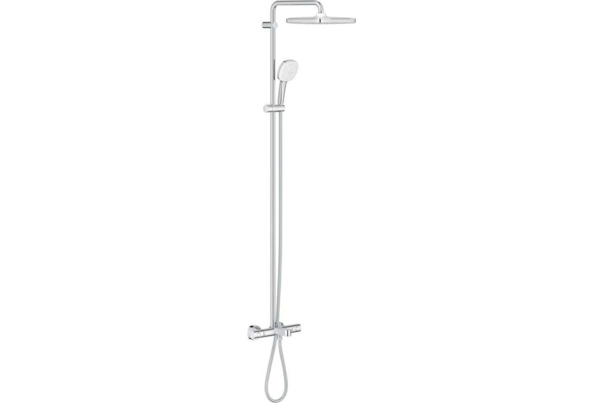 

Душевая система GROHE Tempesta System 250 Cube, с термостатом для ванны, хром (26691001), Серебристый