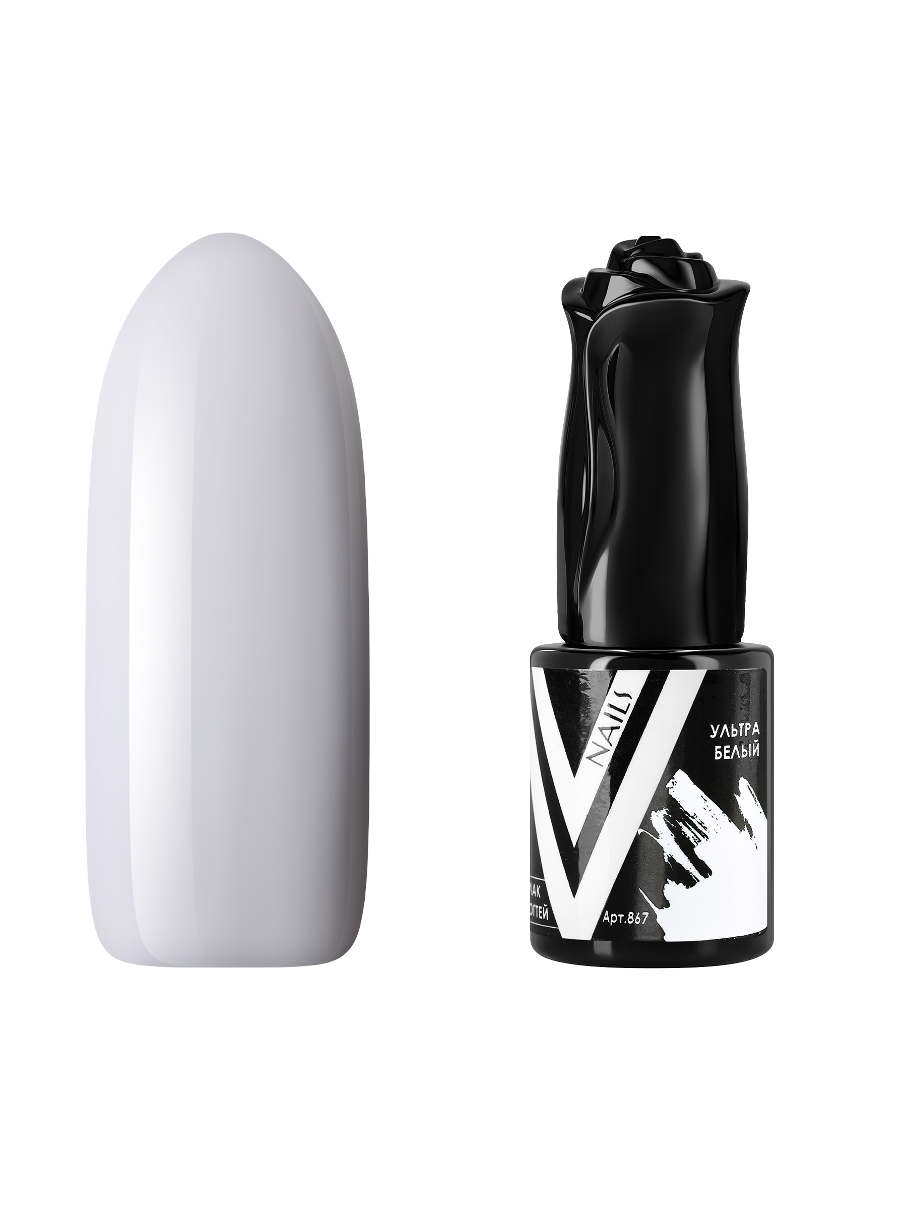 Гель-лак для ногтей Vogue Nails пыльный плотный пастельный приглушенный, белый, 10 мл