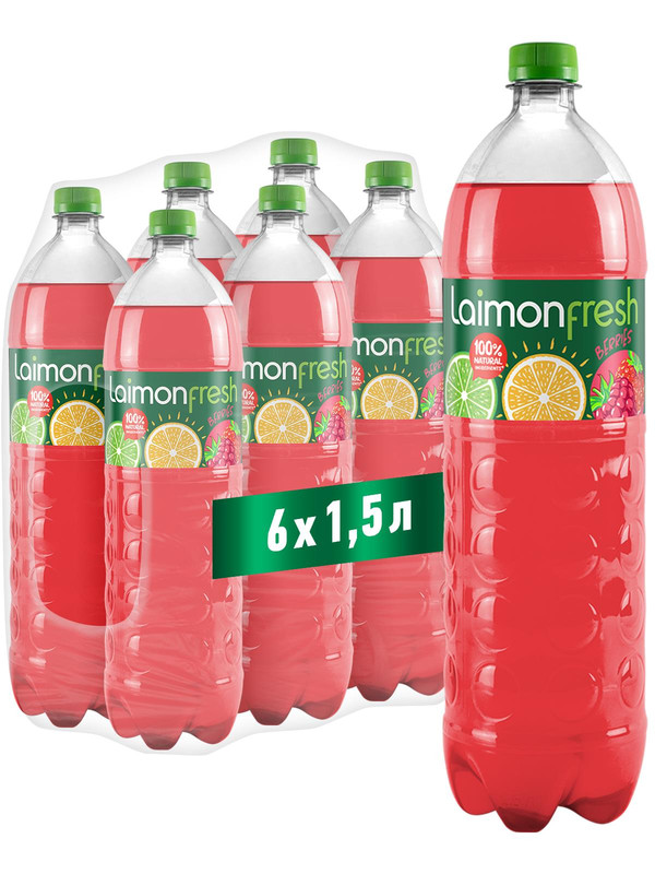 Газированный напиток Laimon Fresh Berries 1.5 л х 6 шт