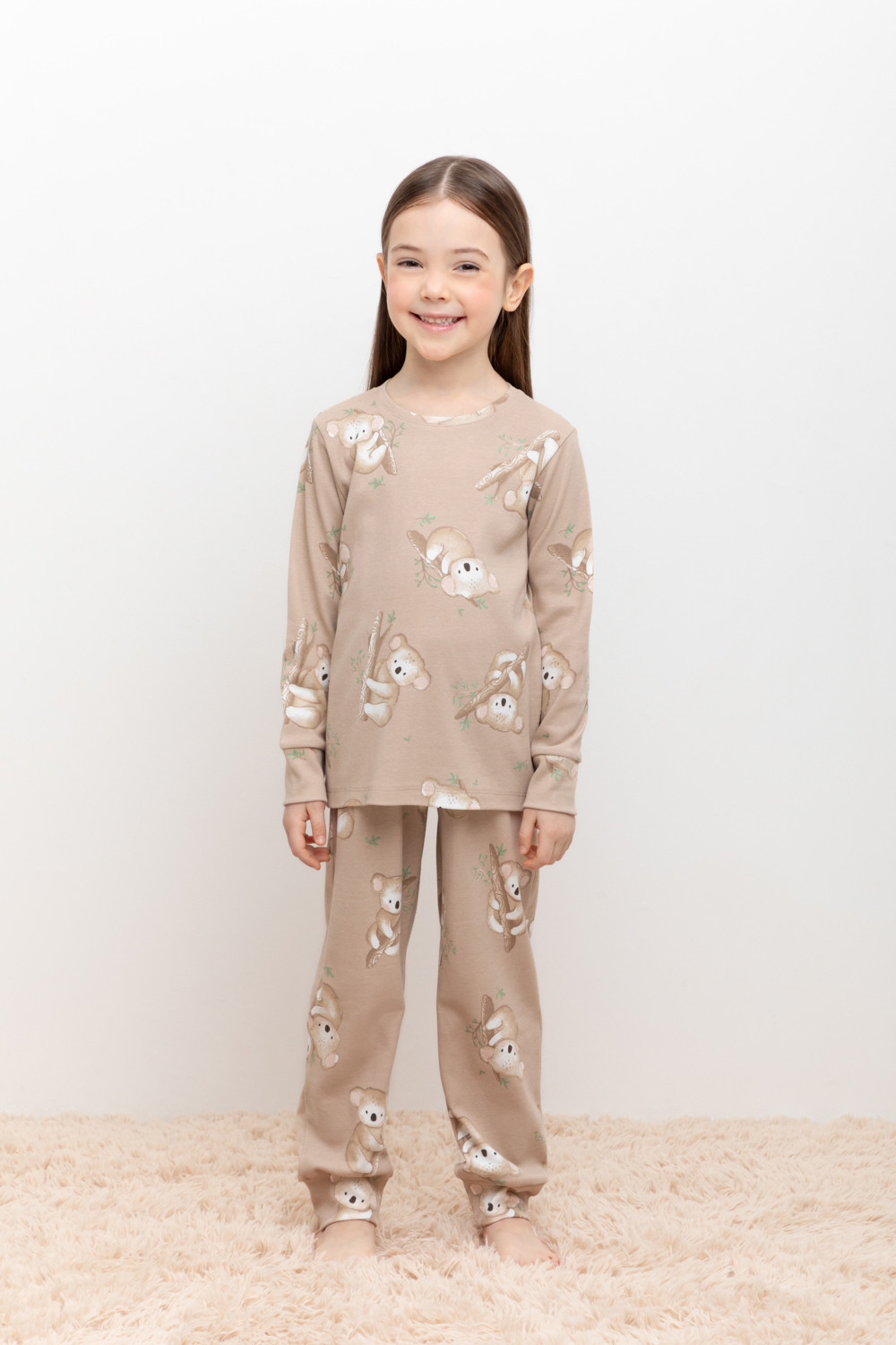 

Пижама детская CROCKID К 1044, какао, коалы, 86, Коричневый, К 1044