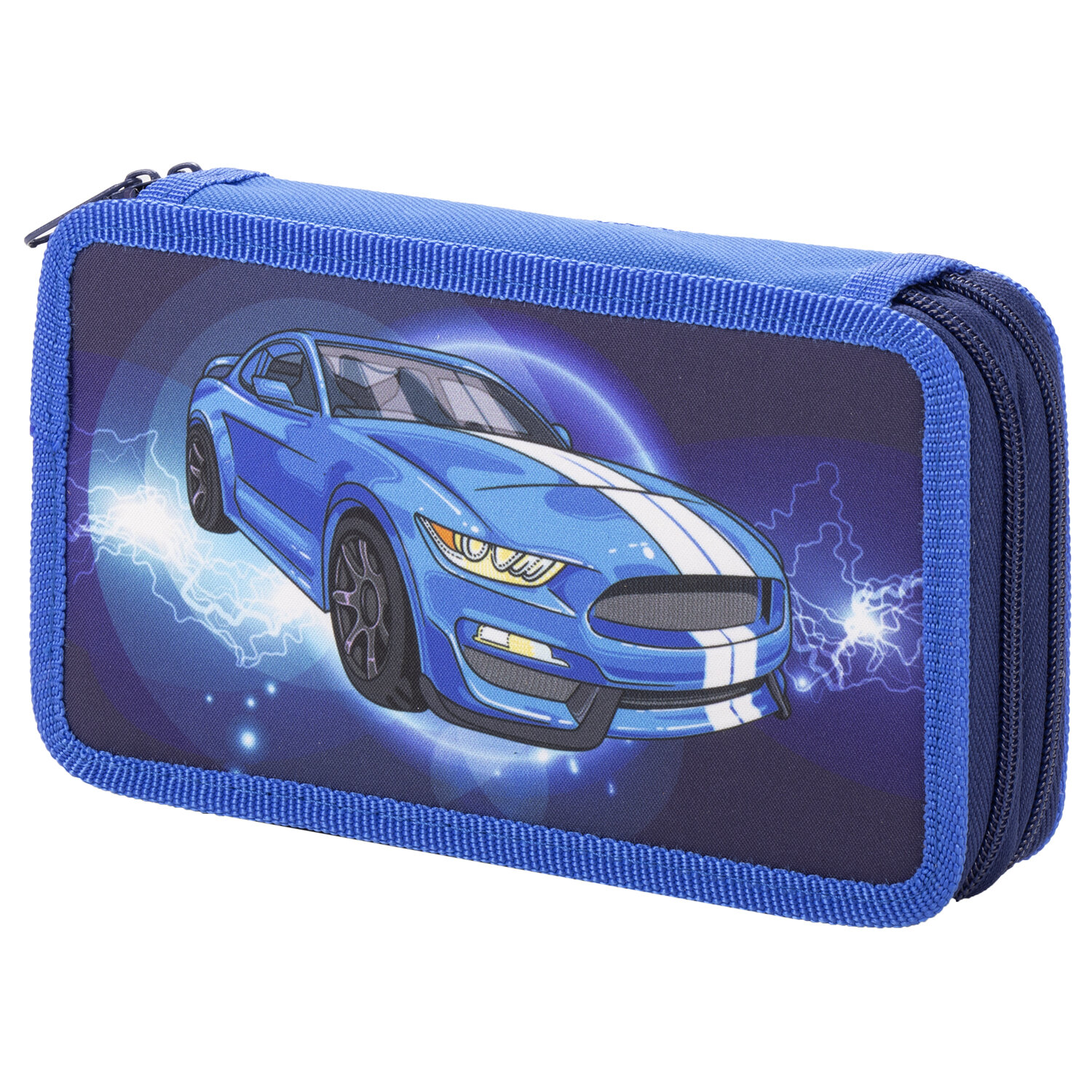 

Юнландия 2 отделения, ткань, 19*11 см, Bluecar, на молнии