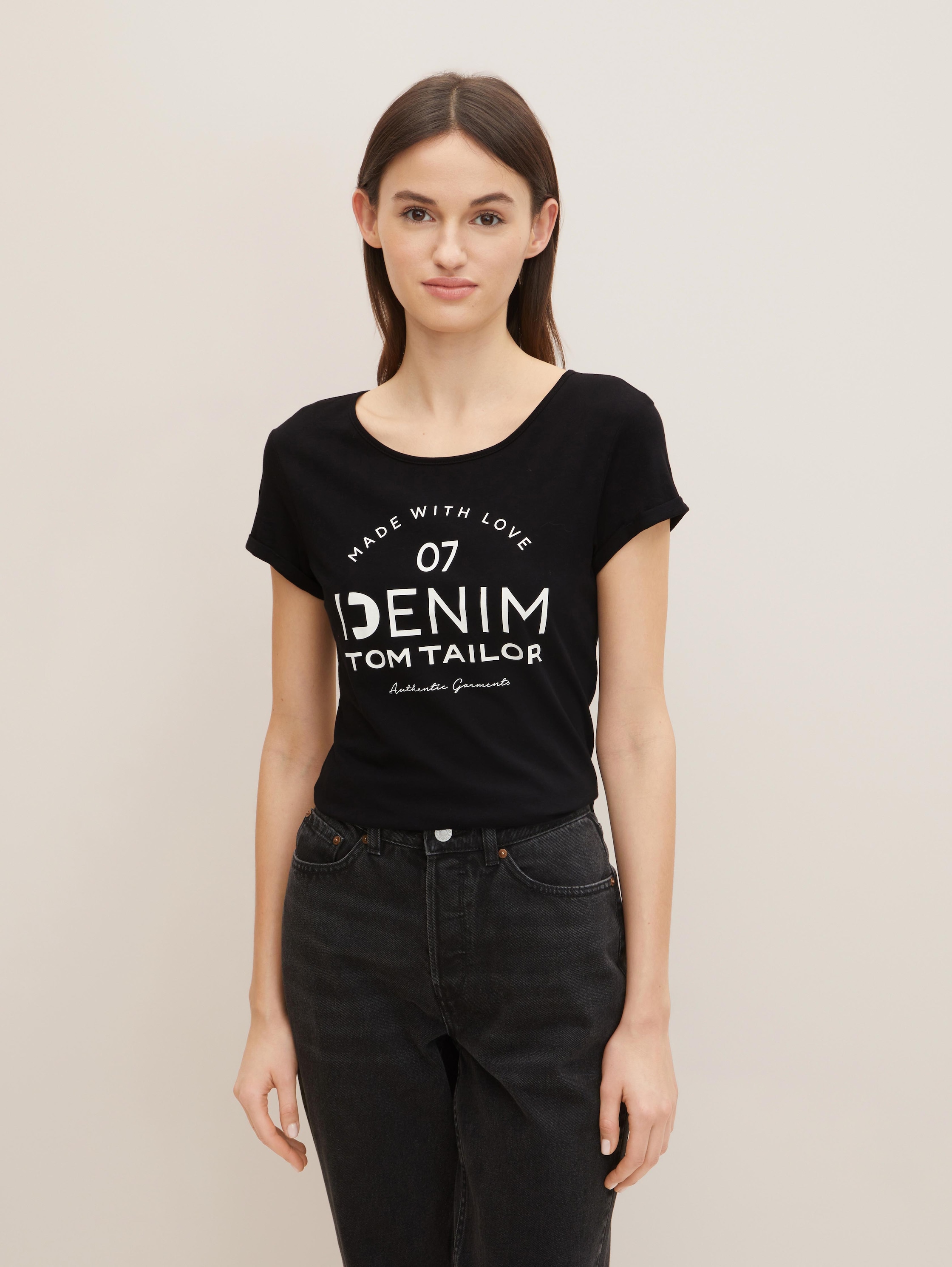 

Футболка женская Tom Tailor Denim 1032388 черная M, 1032388