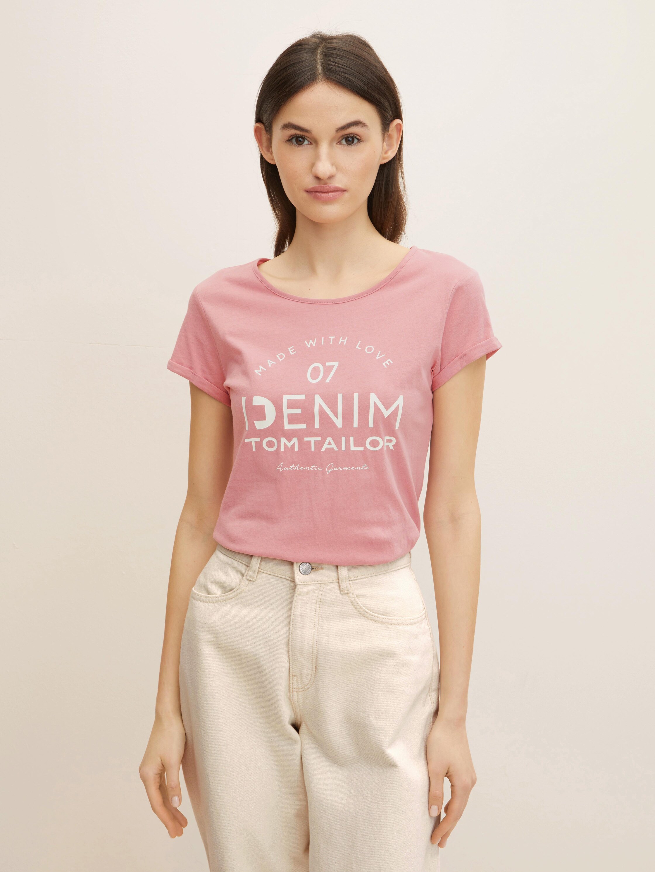 

Футболка женская Tom Tailor Denim 1032388 розовая S, 1032388