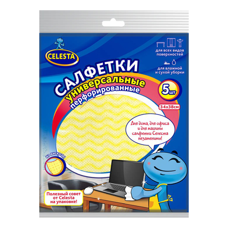 

Салфетки Celesta вискозные перфорированные 30х38 см 10+1 шт.