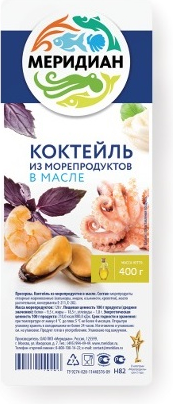 фото Коктейль меридиан из морепродуктов в масле 400 г meridian