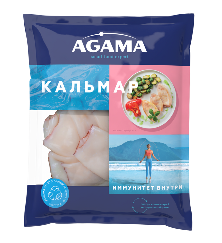 

Кальмар Agama | филе, свежемороженый, 600 г