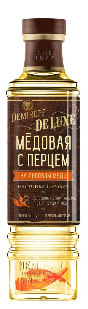 

Настойка горькая Demiroff De Lux Медовая с перцем 500 мл