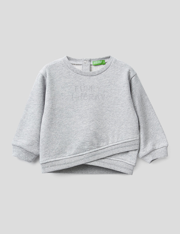 

Свитшот для девочек Benetton цв. серый р.98, 21A_3JR4C15DF