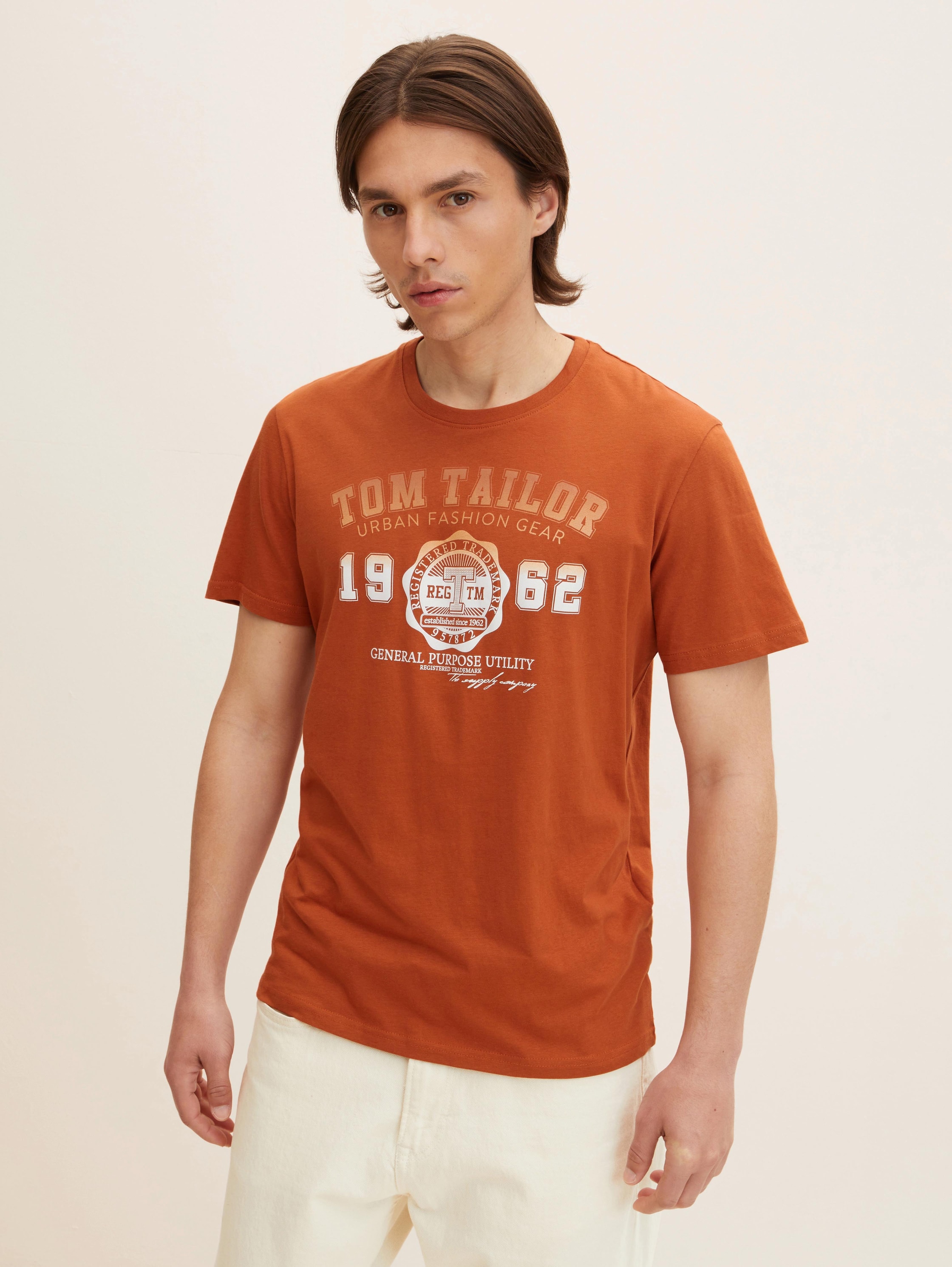

Футболка мужская TOM TAILOR 1027028 коричневая S, 1027028