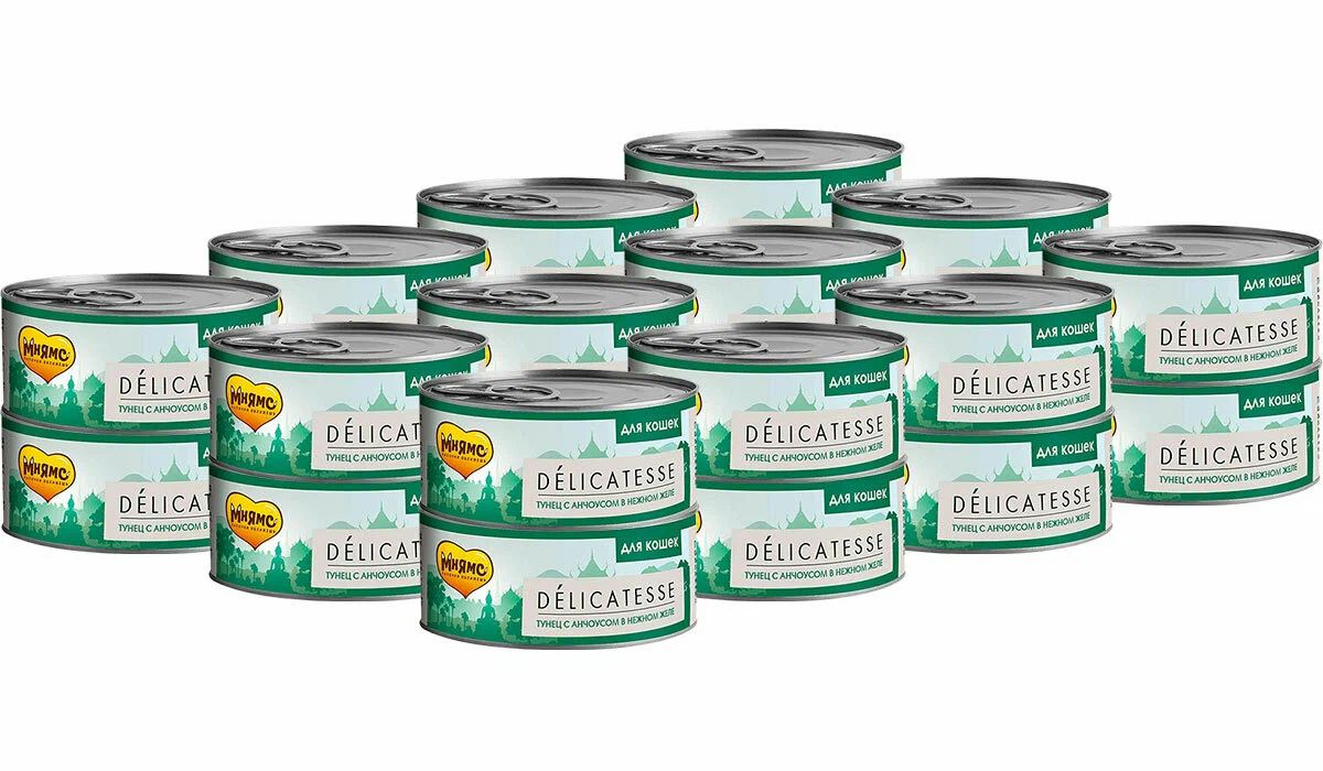

Влажный корм Мнямс Тунец с анчоусами для кошек 24 шт х 70 г