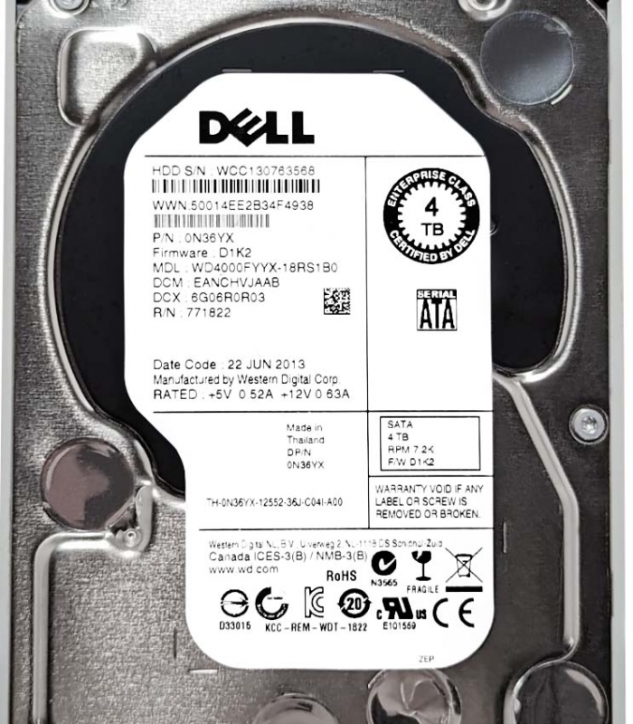 

Жесткий диск WD WD4000FYYX 4 ТБ (111987), WD4000FYYX