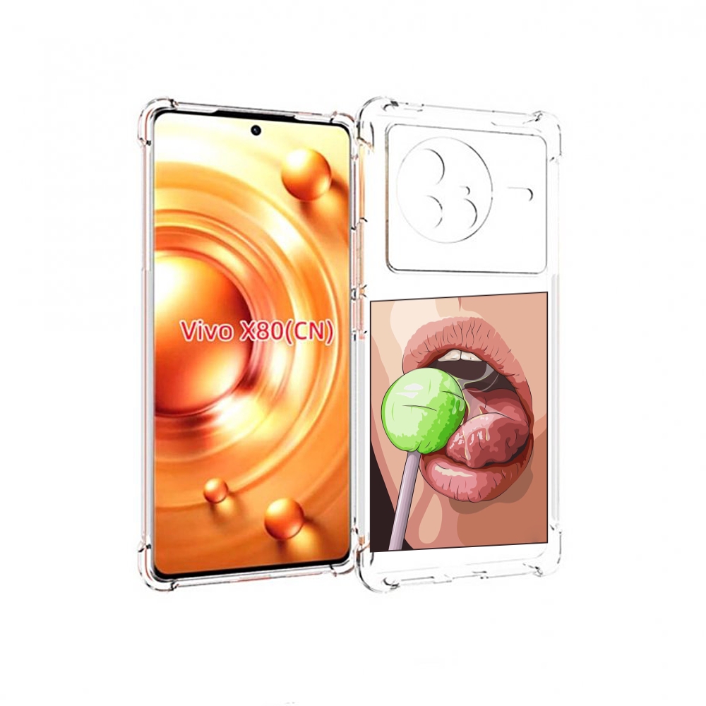 

Чехол Mypads Зеленый-Чупа-Чупс Женский Для Vivo X80, Прозрачный, Tocco