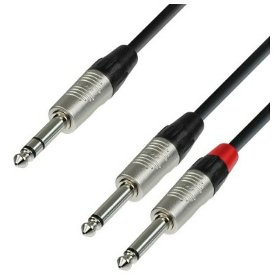 Кабель аудио 1xJack - 2xJack Adam Hall K4YVPP0090 0.9m