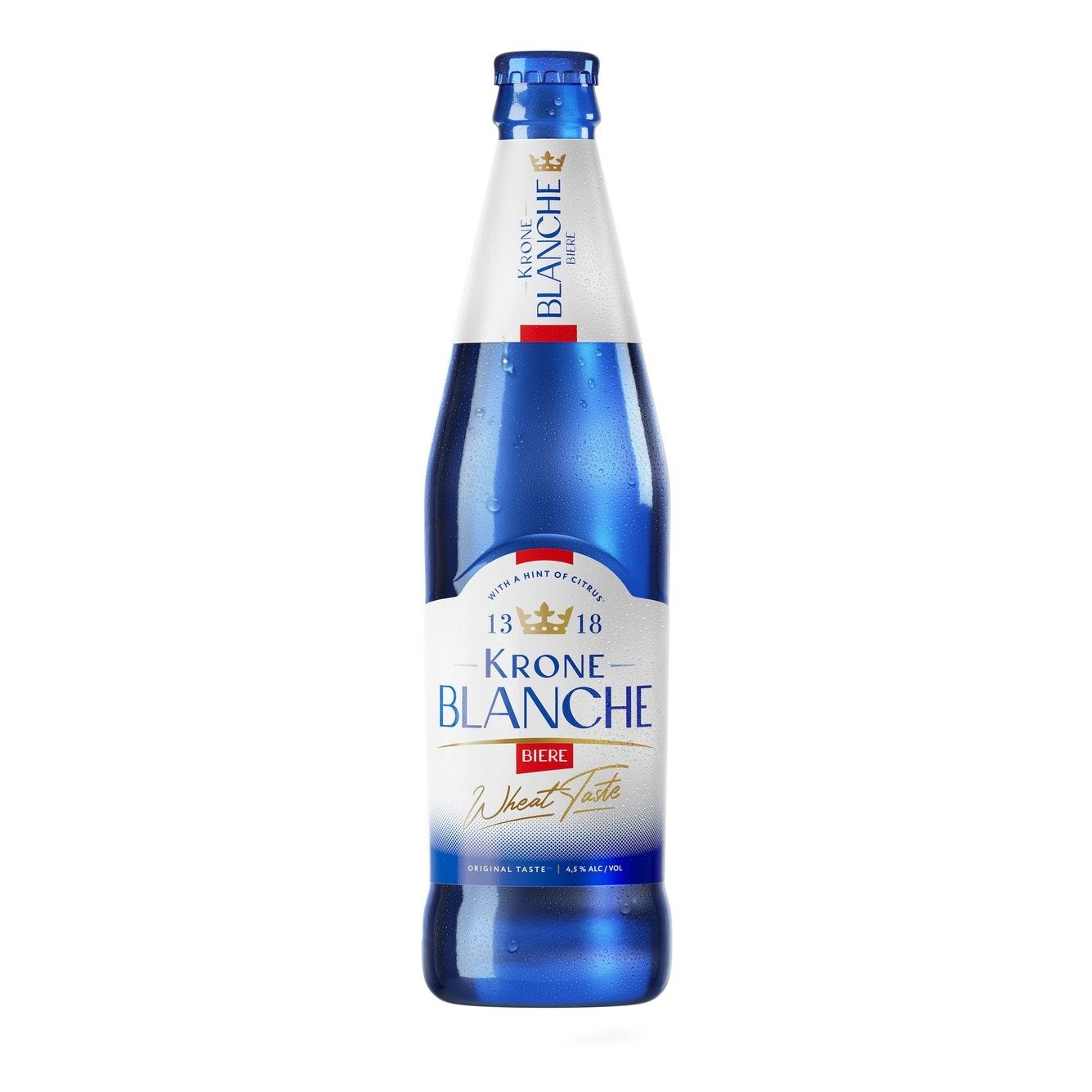 Пивной напиток Krone Blanche Biere стекло 450 мл KRONE белое