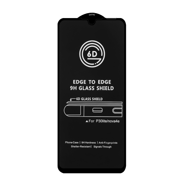 

Защитное стекло для Huawei Honor 20S/P30 Lite Black 6D, Защитное стекло Huawei Honor 20S/P30 Lite Black 6D