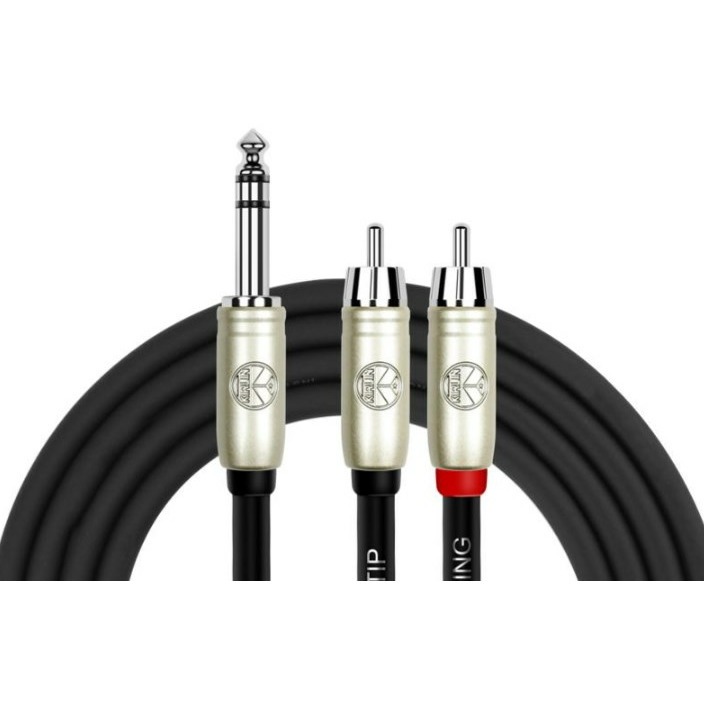 

Кабель аудио 1xJack - 2xRCA Kirlin Y-344PR 2M BK, Y-344PR 2M BK