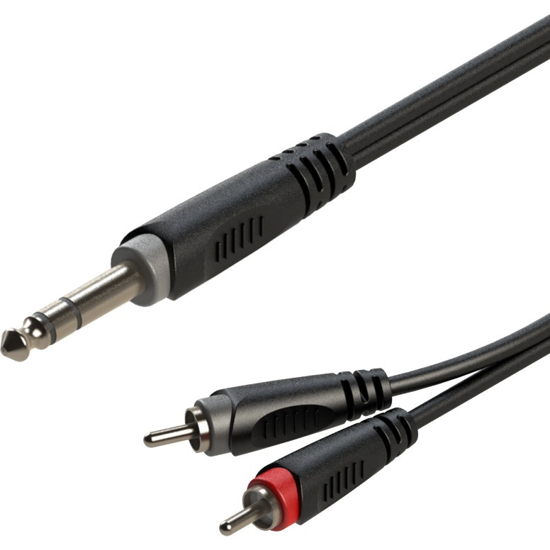 

Кабель аудио 1xJack - 2xRCA Roxtone RAYC110/2 2.0m, RAYC110/2 2.0m