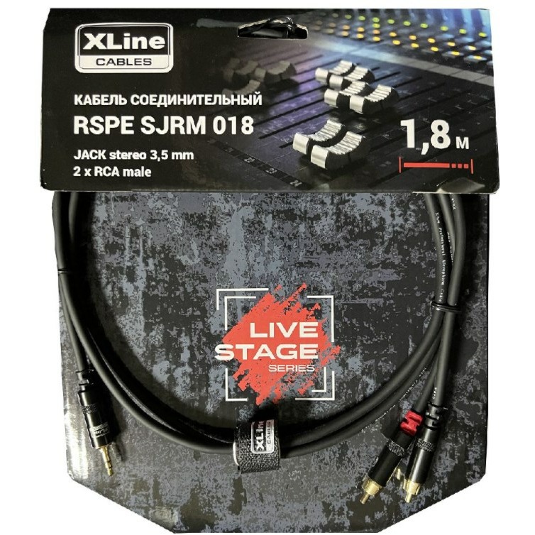 фото Кабель аудио 1xjack - 2xrca xline cables rspe sjrm018