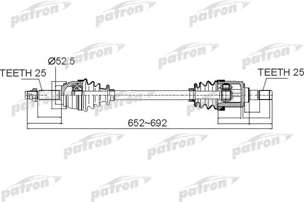 

Приводной вал PATRON PDS0503
