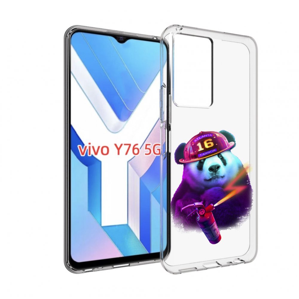 

Чехол MyPads Яркая панда детский для Vivo Y76 5G, Прозрачный, Tocco