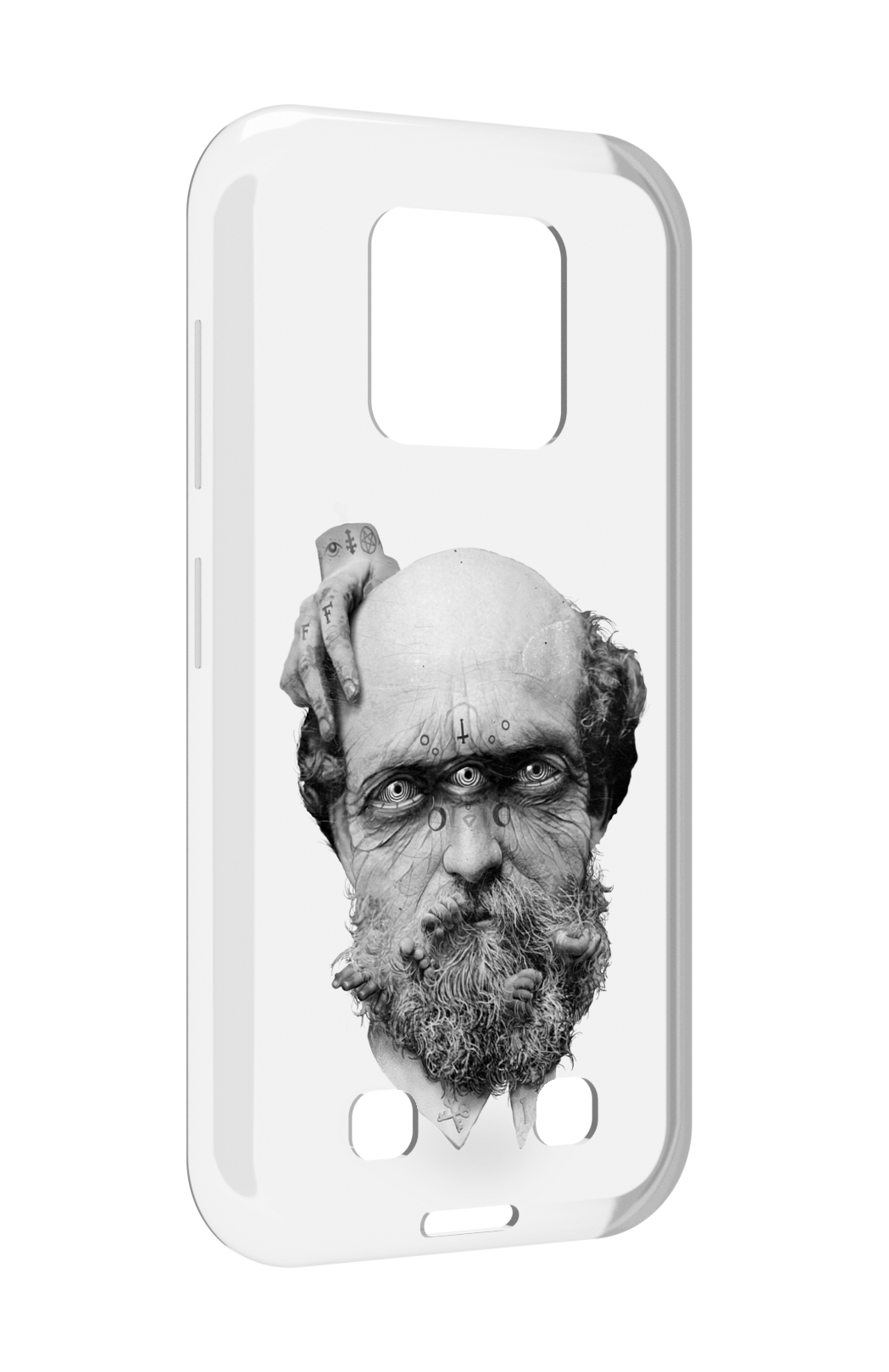 

Чехол MyPads страшный бородатый мужчина абстракция для Oukitel WP18, Прозрачный, Tocco