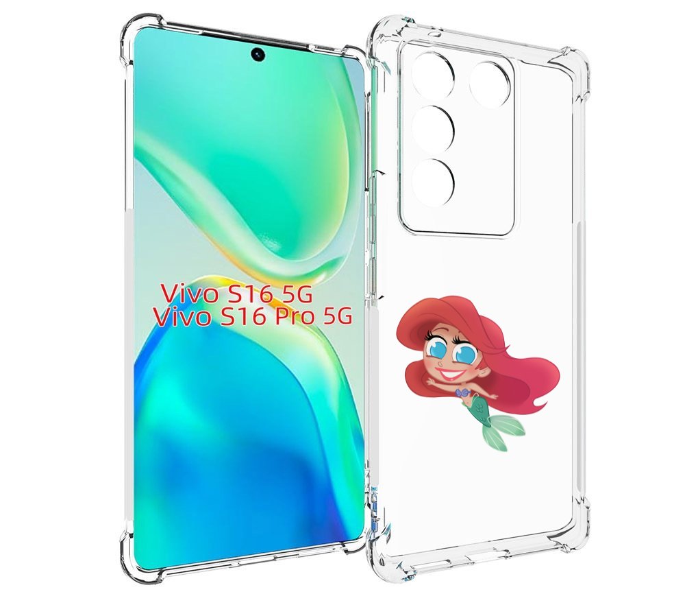 

Чехол MyPads русалка-мулатка для Vivo S16 5G/S16 Pro 5G/V27/V27 Pro, Tocco