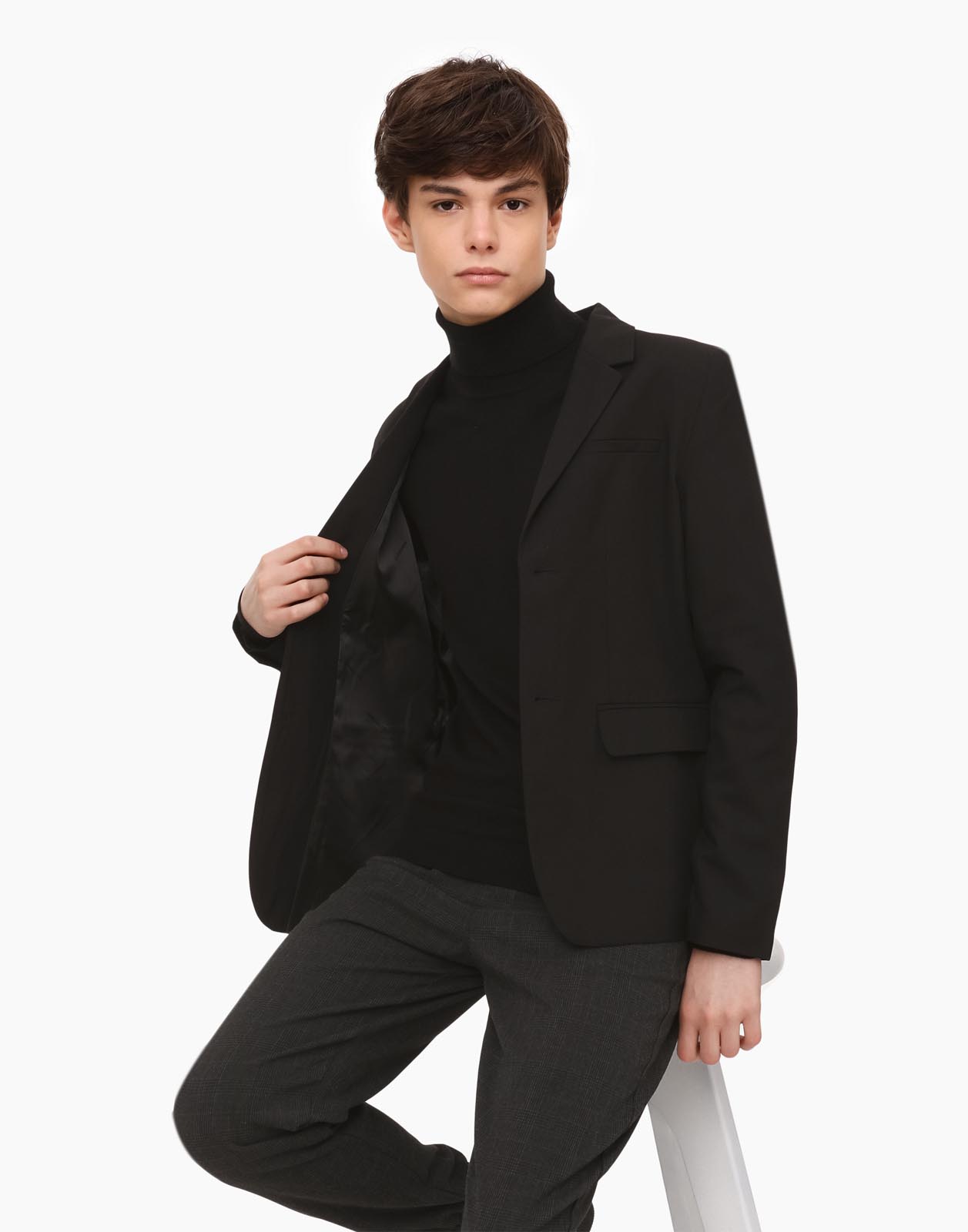 Водолазка детская Gloria Jeans BSW002066, черный, 158