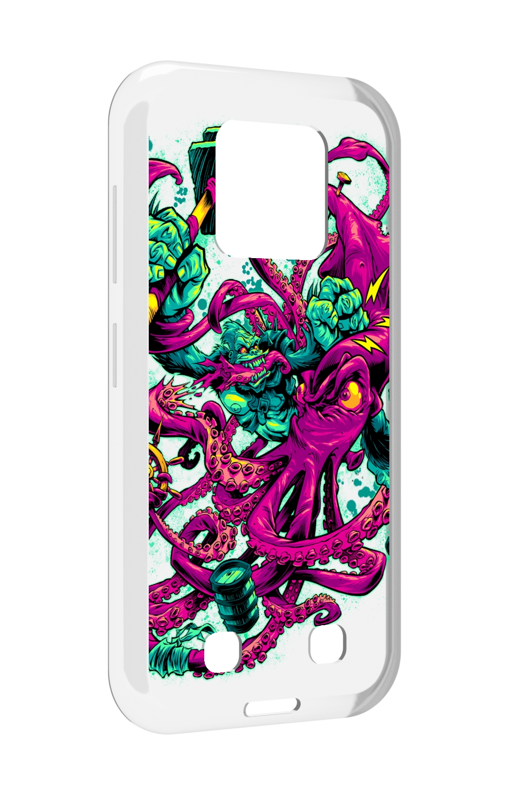

Чехол MyPads фиолетовый кракен для Oukitel WP18, Прозрачный, Tocco