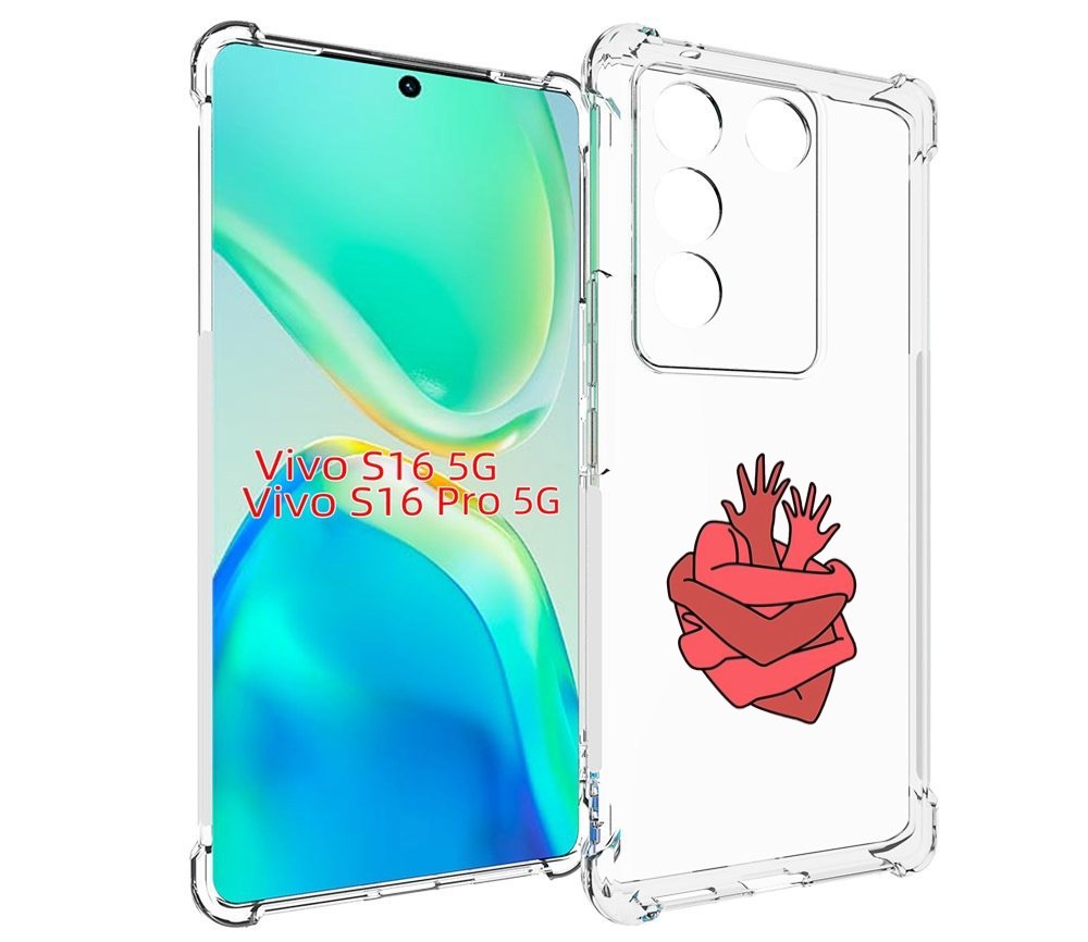 

Чехол MyPads сердце из ручек для Vivo S16 5G/S16 Pro 5G/V27/V27 Pro, Tocco