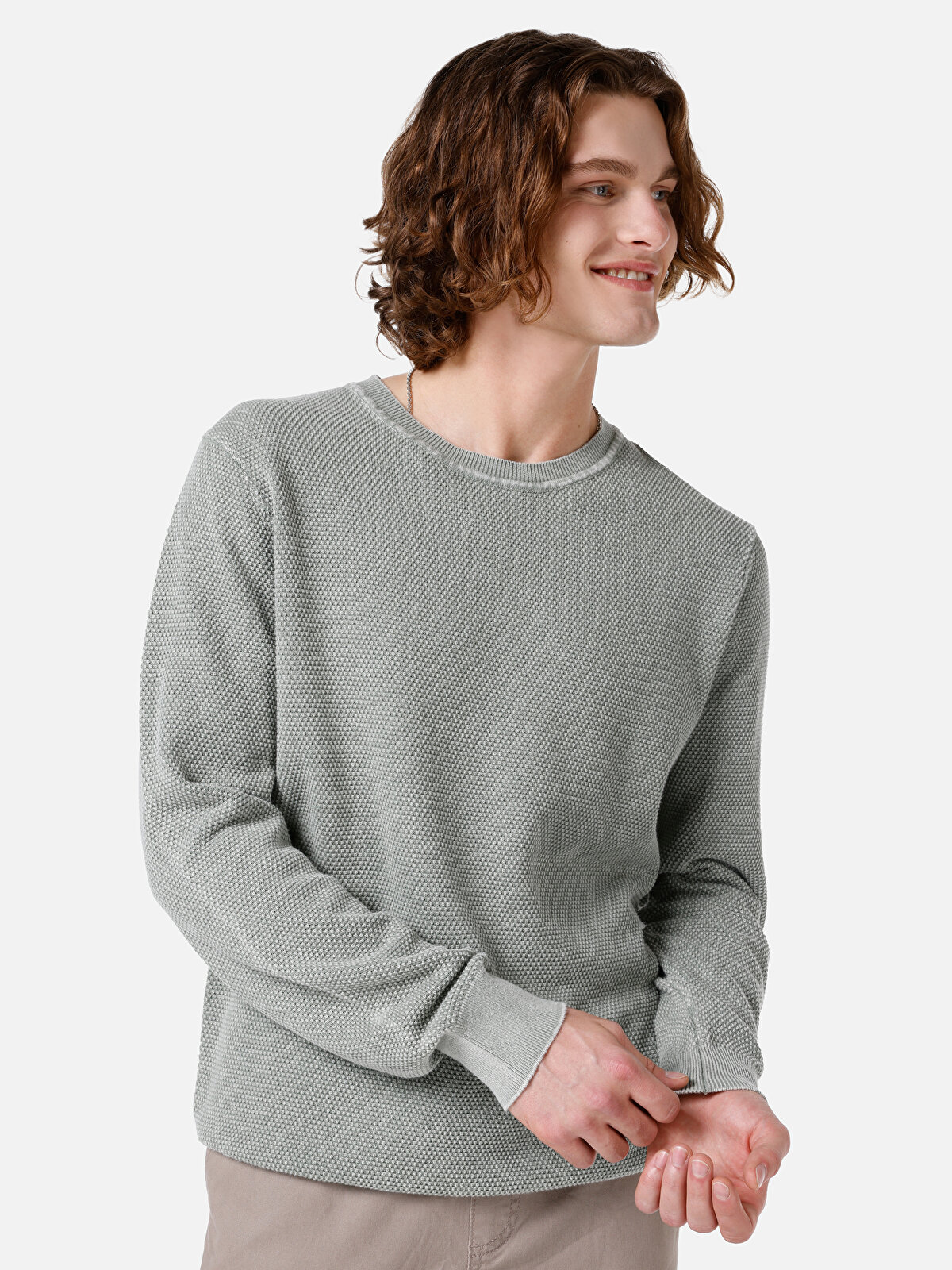 

Джемпер мужской Colin's CL1066966 зеленый S, CL1066966
