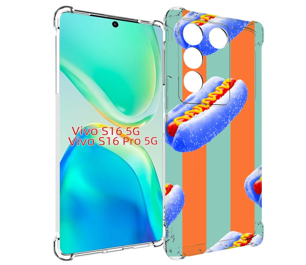 

Чехол MyPads синие хотдоги для Vivo S16 5G/S16 Pro 5G/V27/V27 Pro, Tocco