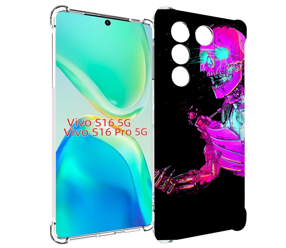 

Чехол MyPads скелет-робот-фиолетовый для Vivo S16 5G/S16 Pro 5G/V27/V27 Pro, Tocco